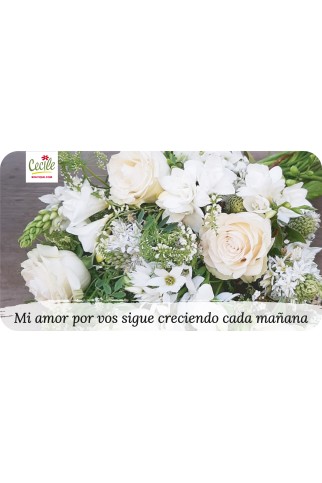 Mi amor por vos sigue creciendo cada mañana